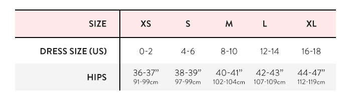 Size Chart for Belly Bandit® ActiveSupport™ Essential Leggings