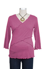 JW Flutter Cross Front Nursing Top (3/4 Sleeve) by Japanese Weekend