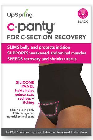 C-Panty High Waist C-Section Recovery Underwear (Black) by UpSpring