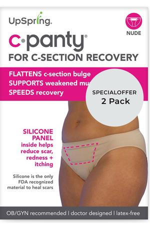 C-Panty Classic Waist C-Section Recovery Underwear - 2 Pack by UpSpring