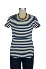 Organic Short Sleeve Striped Nursing Top by Boob Design