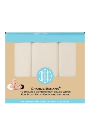 Charlie Banana® Organic Cotton Wipes- 10 Pack by Charlie Banana