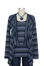 JW D&A Nursing Striped One-Piece Cardigan by Japanese Weekend