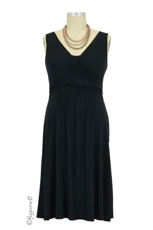 Ava Sleeveless Wrap Maternity & Nursing Dress by Mothers en Vogue