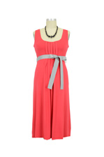 Tatum Sleeveless Maternity Dress with Belt by Jules & Jim