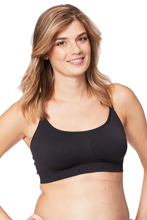 Cake Maternity Cotton Candy Sleep & Yoga Maternity & Nursing Bra (Black) by Cake Maternity