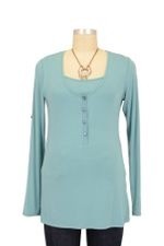 Liz Roll-up Sleeve Nursing Top by Mothers en Vogue