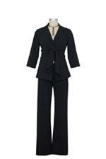 Audrey 3/4 Sleeve Front Tie Jacket & Relaxed Pant - 2-pc Suit Set by Maternal America