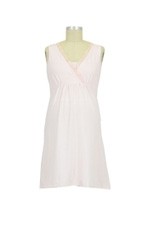 Chiffon Trim Nursing Night Dress by Mothers en Vogue