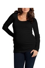 Ingrid & Isabel Long Sleeve Lux Scoop Neck Maternity Tee by Ingrid & Isabel