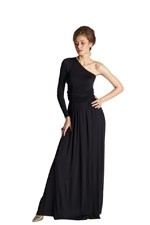 The Nadia One-Shoulder Maxi Nursing Gown by Mothers en Vogue