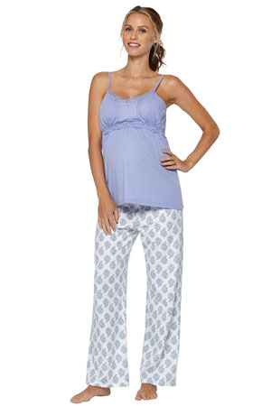 Belabumbum Violette Maternity & Nursing Cami & Pant Set by Belabumbum