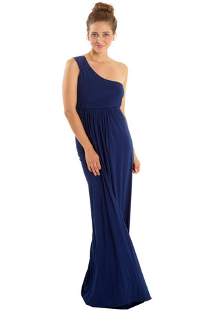 Vivian One-Shoulder Nursing Maxi Dress by Mothers en Vogue