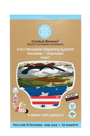 Charlie Banana® 2-in-1 Reusable Diapers - 6 Pack by Charlie Banana