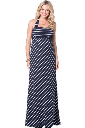 Ingrid & Isabel Stripes Convertible Maxi Maternity Dress by Ingrid & Isabel