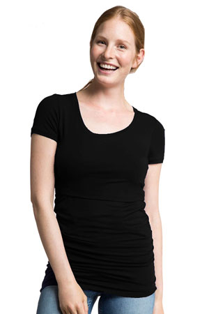 Boob Design Flatter Me Short Sleeve Ruched Maternity & Nursing Top by Boob Design