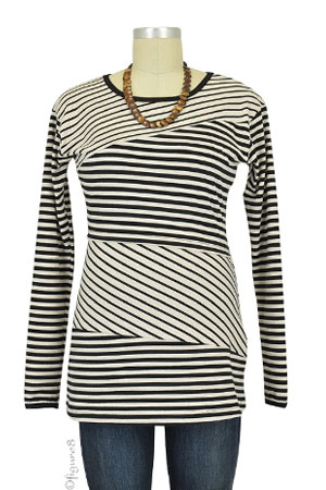 Ladder Stripes Nursing Top by Mothers en Vogue