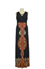 Anika Border Print Maxi Nursing Dress by Sophie & Eve