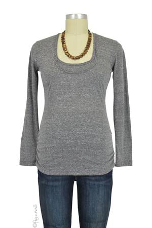 Bun Tri-Blend Cozy Long Sleeve Maternity & Nursing Tee by Bun Maternity & Nursing