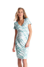 Abella Mock Wrap Brushstroke Maternity Dress by Seraphine