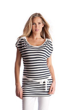 Seraphine Frankie Zip Detail Striped Nursing Top by Seraphine