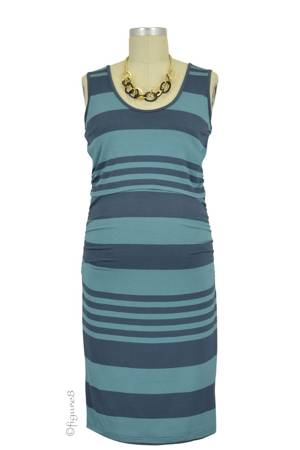 Vanna Striped Maternity & Nursing Tube Dress by Ripe Maternity