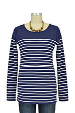 Nautical Long Sleeve Striped Nursing Top by JoJo Maman BeBe