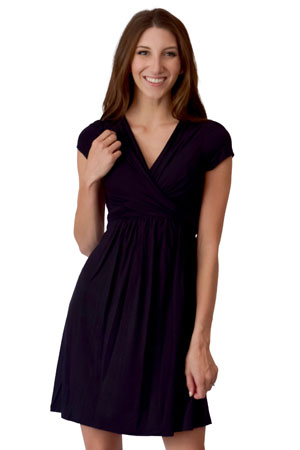 Sophie & Eve Charlotte Short-Sleeve Bamboo Wrap Maternity & Nursing Dress by Sophie & Eve