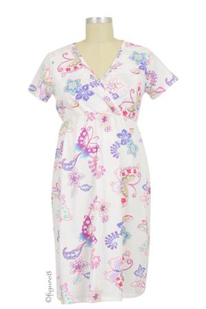 Milky Way Butterflies Nursing Night Gown by Milky Way