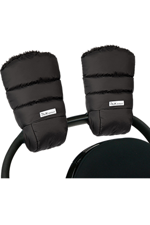 7 A.M. Enfant Warmmuffs Stroller Handle Mittens (Black Plush) by 7 A.M. Enfant
