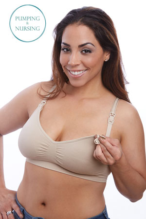 Nourish by BeliBea Seamless Nursing and Hands-Free Pumping Bra Reviews -  Figure 8 Moms