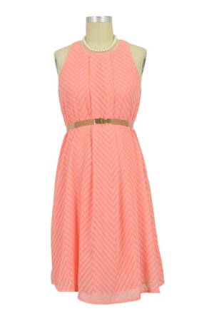 Stella Woven Maternity & Nursing Dress with Belt by Spring Maternity