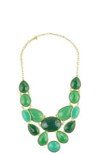 Oversized Green Statement Necklace by Jewelry Accessories