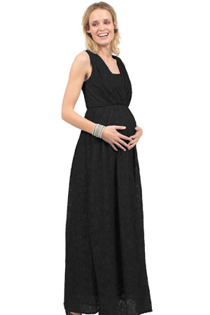 Allyce Full Lace Maxi Maternity & Nursing Dress by Spring Maternity