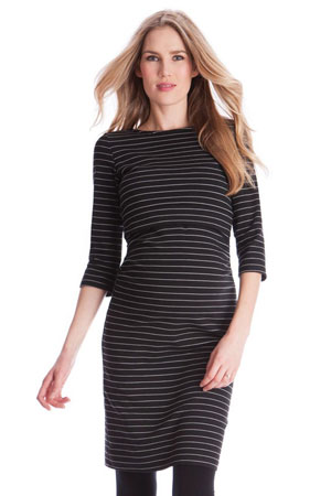 Seraphine Aviana Ponte Stripe Maternity & Nursing Dress by Seraphine