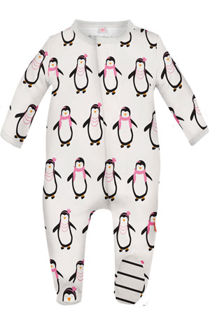 Magnificent Baby Party Penguins Baby Girl Footie by Magnetic Me by Magnificent Baby
