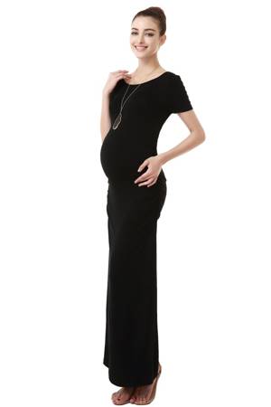 Angie T-Shirt Column Maternity Dress by Kimi & Kai Maternity