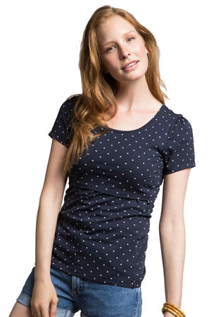 Boob Design Dotted Organic Short Sleeve Maternity & Nursing Top by Boob Design