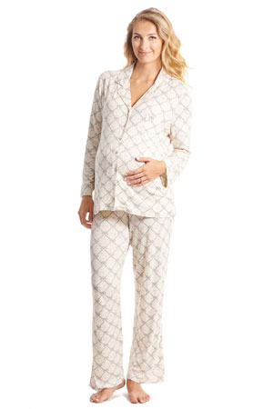 Helene 2-Pc Maternity & Nursing PJ Set by Everly Grey