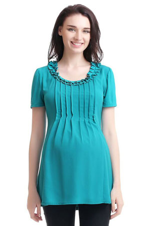 Cynthia Stretch Woven Maternity & Nursing Top by Kimi & Kai Maternity