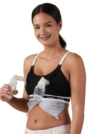 Bravado Clip & Pump Nursing Bra - Medium Dove Heather 