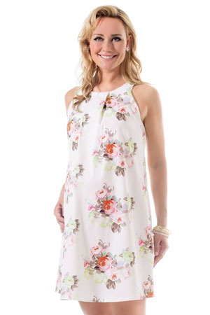Bella Pleated Woven Maternity & Nursing Dress by Bove by Spring Maternity