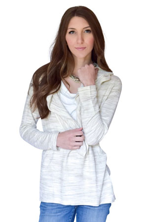 Seaside Hooded Lightweight Nursing Sweater by Sophie & Eve