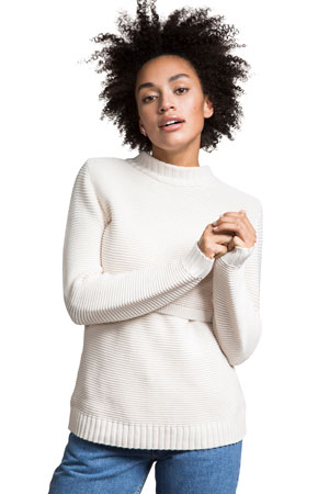 Boob Design Ellen Ribbed Organic Knitted Maternity & Nursing Sweater by Boob Design