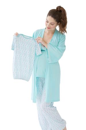 Belabumbum Ondine 4-Piece Maternity & Nursing Cami PJ, Robe & Baby Set by Belabumbum