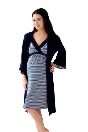 Belabumbum Belly Budoir 2-Piece Maternity & Nursing Chemise & Robe Set by Belabumbum