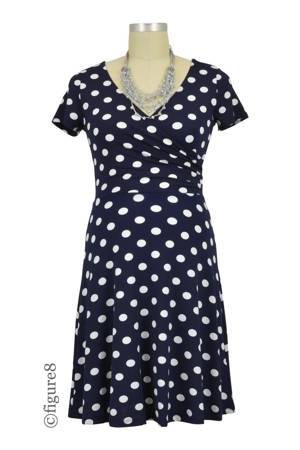 Minnie Polka Dotted Nursing Friendly Dress by Elly Kiara