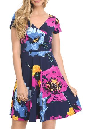 Alice Navy Floral Nursing Friendly Dress by Elly Kiara