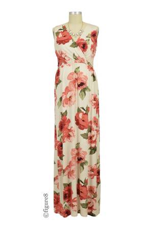 Leona Floral Drop Waist Nursing Friendly Maxi Dress by Elly Kiara