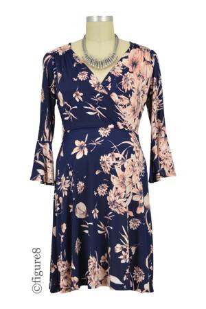 Mira Flare Sleeve Floral Print Dress by Elly Kiara